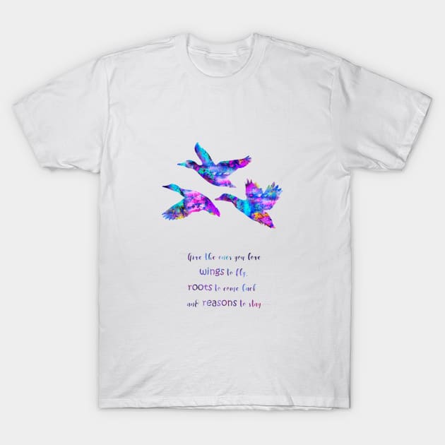 Flying ducks T-Shirt by RosaliArt